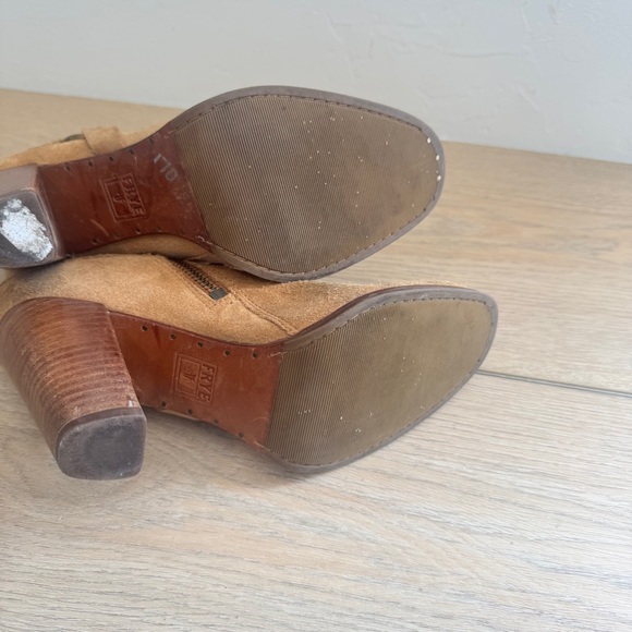 Frye Brown Suede Ankle Heels Size 7.5 - Picture 6 of 7